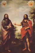 Bartolome Esteban Murillo John the Baptist to identify the Messiah painting